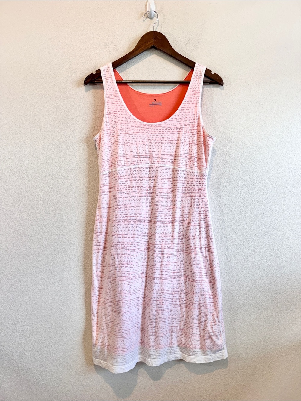 Columbia See Through You Burnout Dress M Orange Dot Outdoor Layered Summer H98